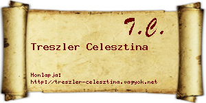 Treszler Celesztina névjegykártya
